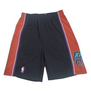 Hardwood Classics Utah Jazz NBA Basketball Mesh Shorts Black & Orange LG(14/16).